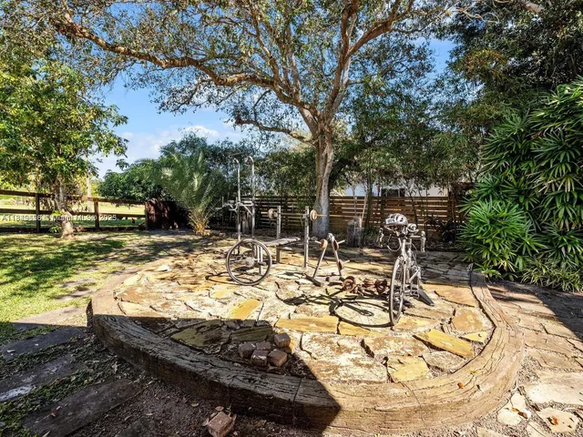 a view of a yard in front of house