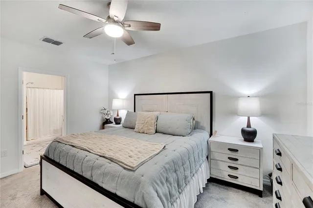 a view of a outdoor space with trees in the background