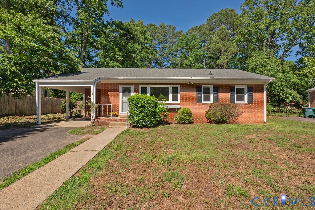2400 Capehart Road Henrico, VA 23294 - Photo 1 of 36 Brick ranch home with a covered carport.