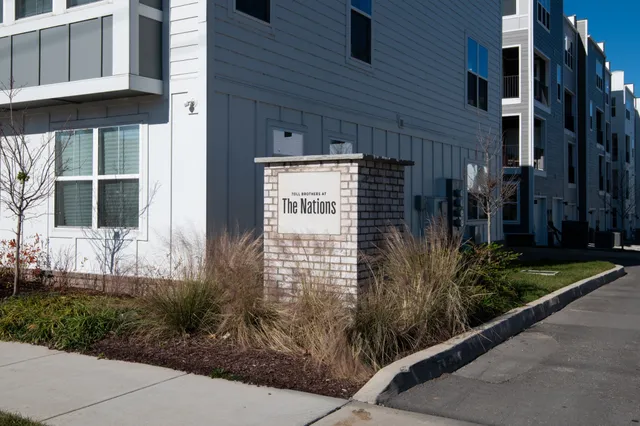 a view of a house with a small garden