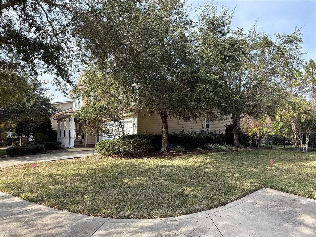 800 North End Street St. Augustine, FL 32095 - Photo 3 of 52 a view of a yard with a house and trees in the background