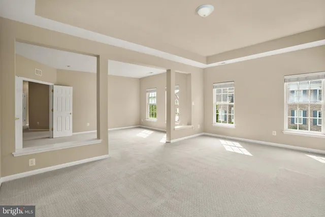 an empty room with a window