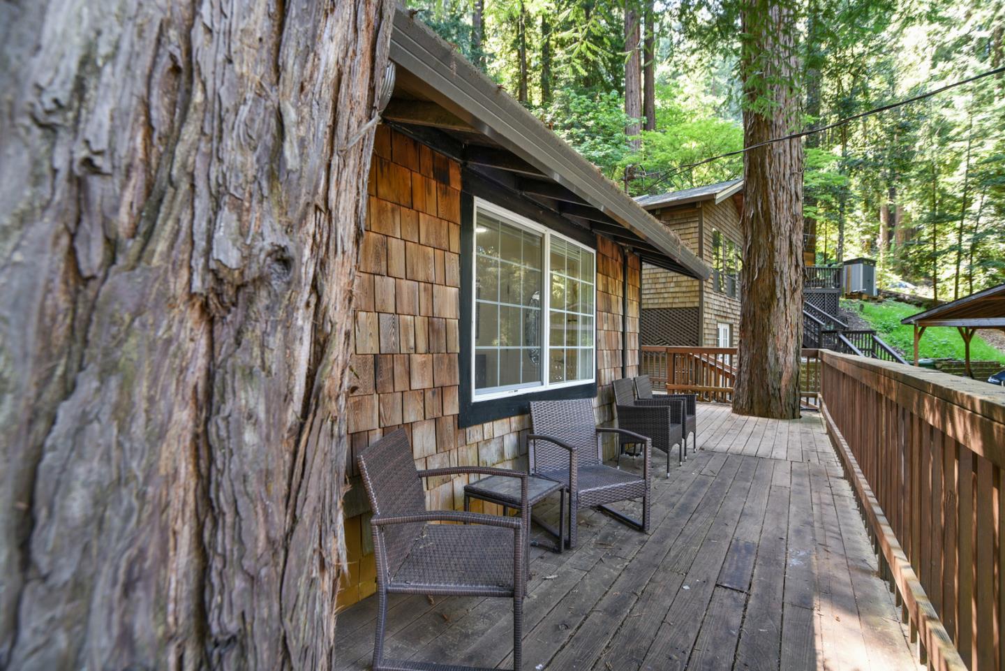17550 Comanche Trail Los Gatos, CA 95033 - Photo 11 of 15 a view of balcony with chairs and wooden fence