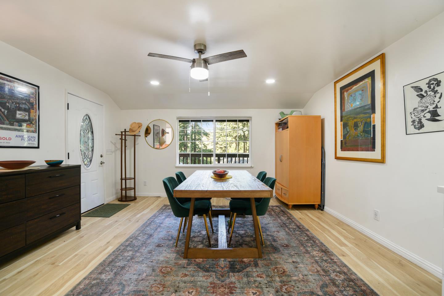 17550 Comanche Trail Los Gatos, CA 95033 - Photo 4 of 15 a view of a a dining room with furniture window and wooden floor