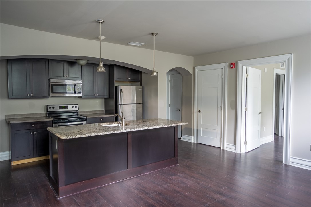 300 Alexander Street, Unit 112 Rochester, NY 14607 - Photo 2 of 12 Apartment 112 Great Room with view of arched doorw