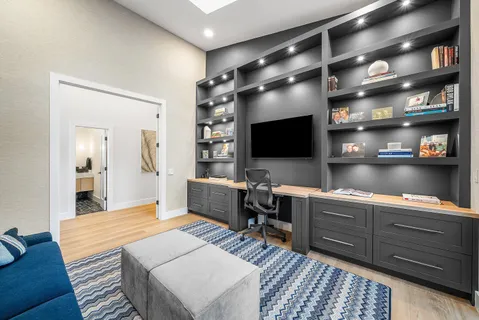 a room with furniture