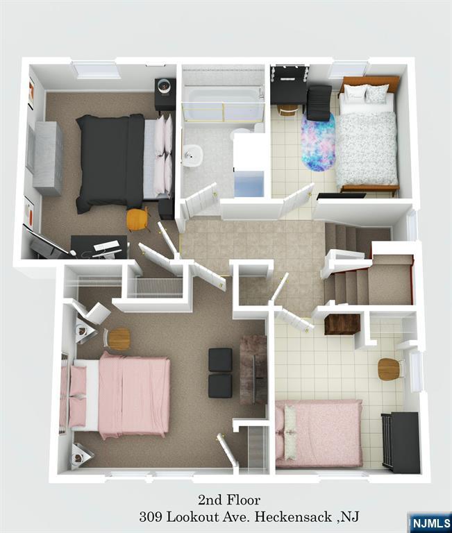 309 Lookout Avenue Hackensack, NJ 07601 - Photo 23 of 25 a view of living room with furniture and flat screen tv