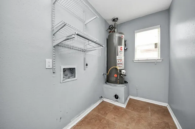 an entryway in a room with a window