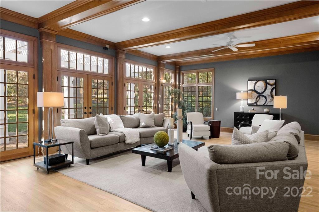 2026 South Wendover Road Charlotte, NC 28211 - Photo 5 of 31 a living room with furniture and a large window