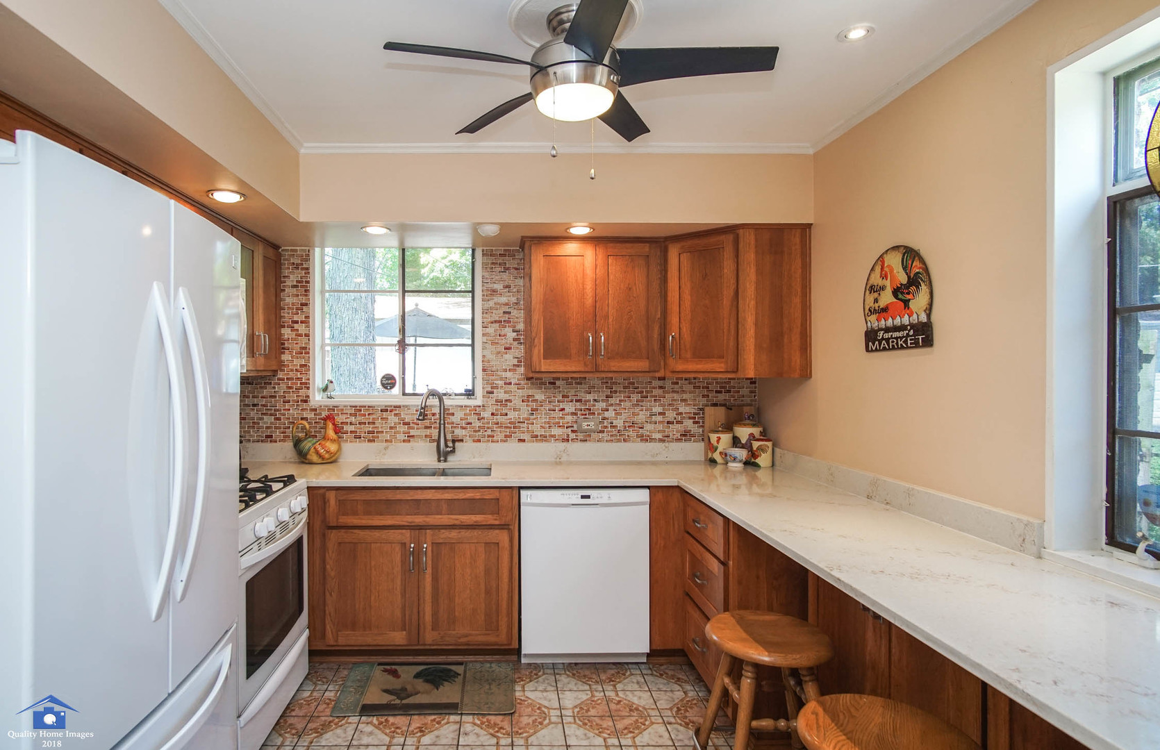 2258 Spruce Road Homewood, IL 60430 - Photo 8 of 19 a kitchen with a sink and a refrigerator