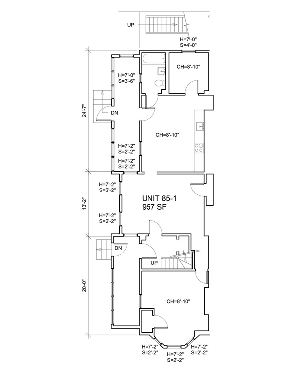 85 Brown Street, Unit 1 Waltham, MA 02453 - Photo 7 of 7 a picture of a floor plan