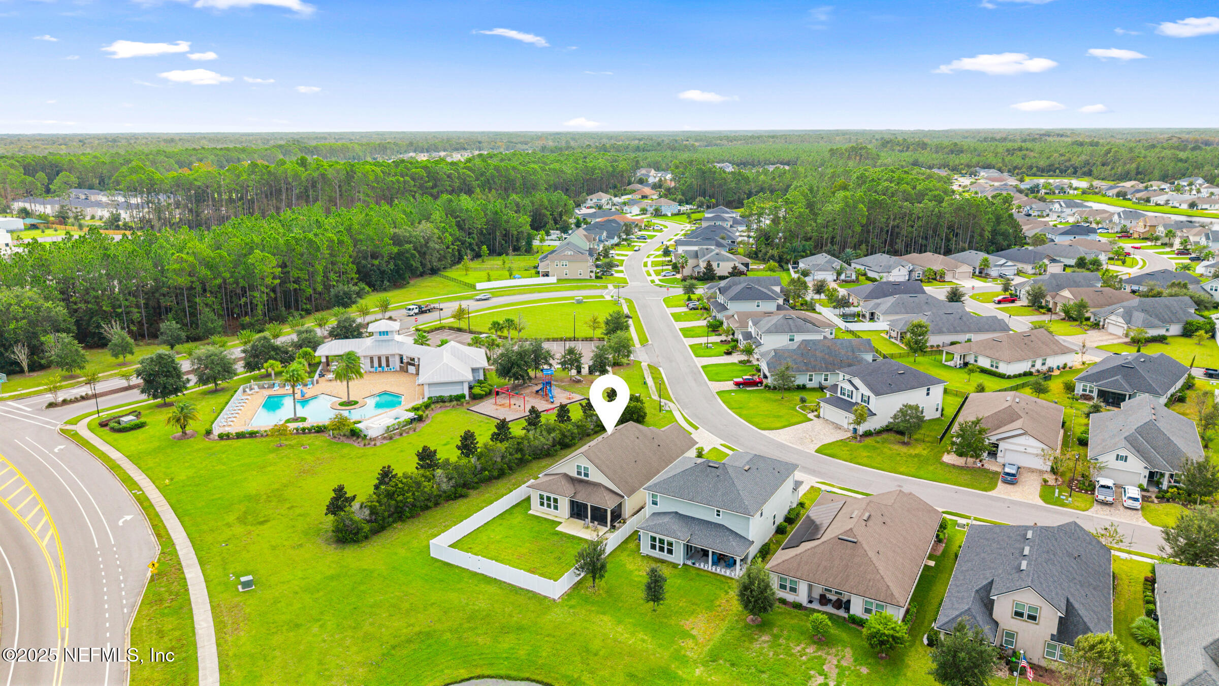 463 Tumbled Stone Way St. Augustine, FL 32086 - Photo 53 of 71 an aerial view of a house with a swimming pool yard and outdoor seating