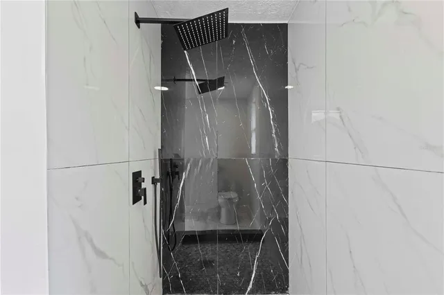 a close view of a shower