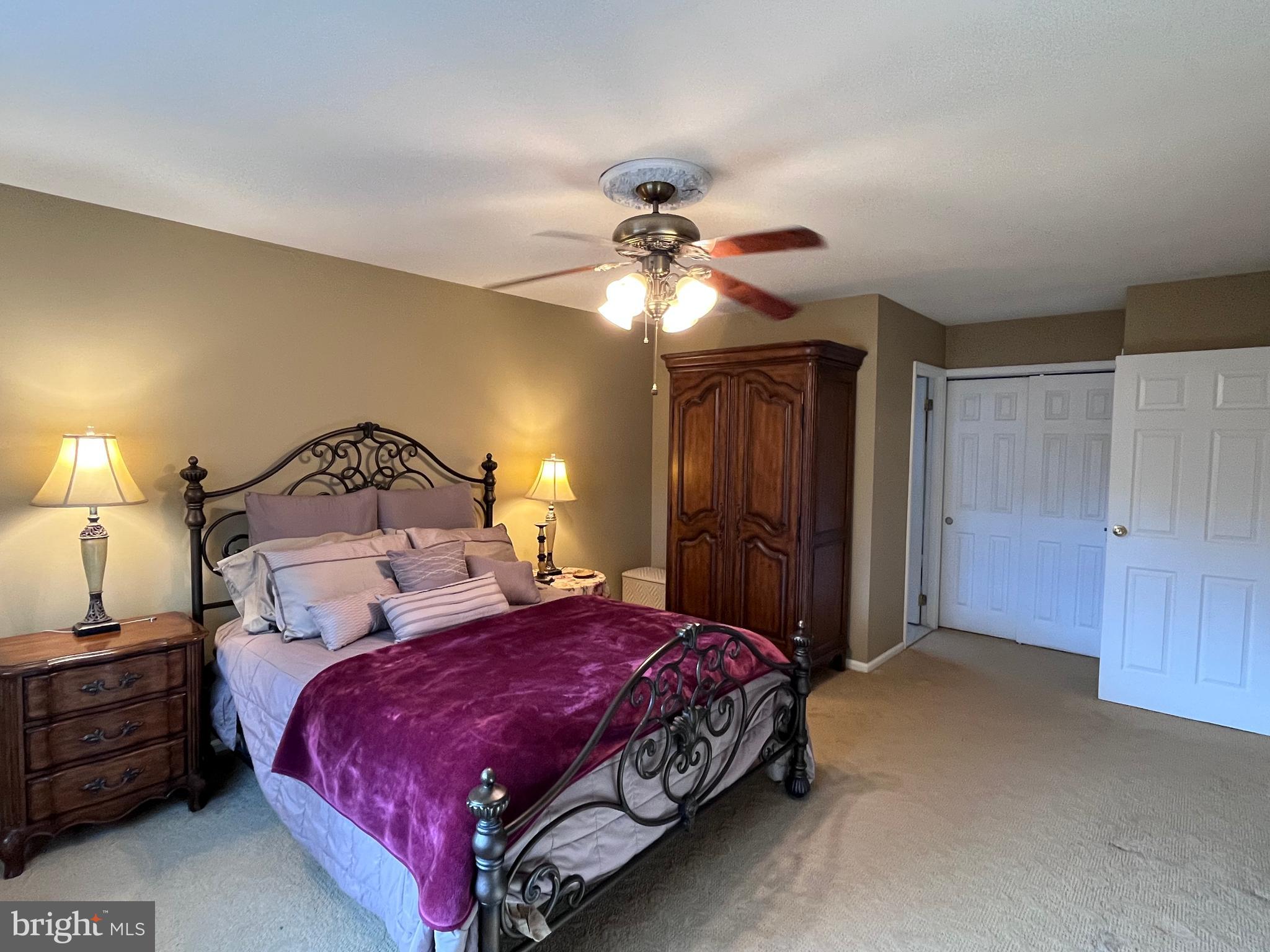 145 Joanne Road Holland, PA 18966 - Photo 35 of 54 a bedroom with a bed and a chandelier