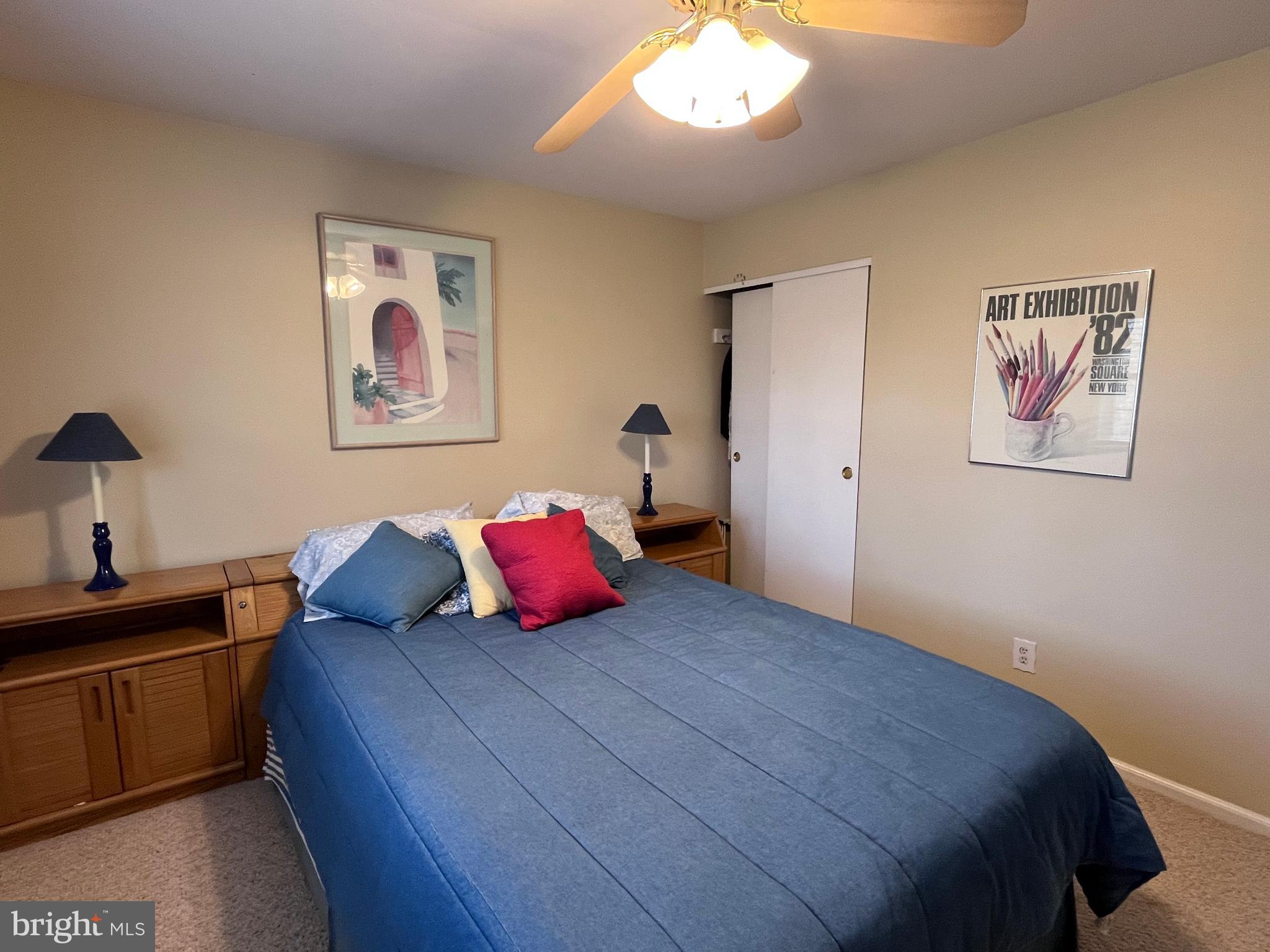 145 Joanne Road Holland, PA 18966 - Photo 43 of 54 a bedroom with a bed and a chandelier