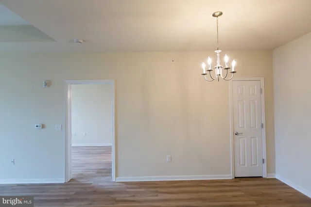 a view of a chandelier in a room