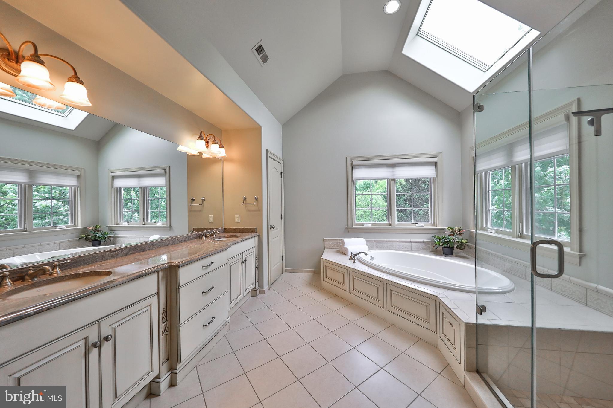 1057 Walton Road Blue Bell, PA 19422 - Photo 36 of 72 Master Bath w/ Dual Vanity and Skylight