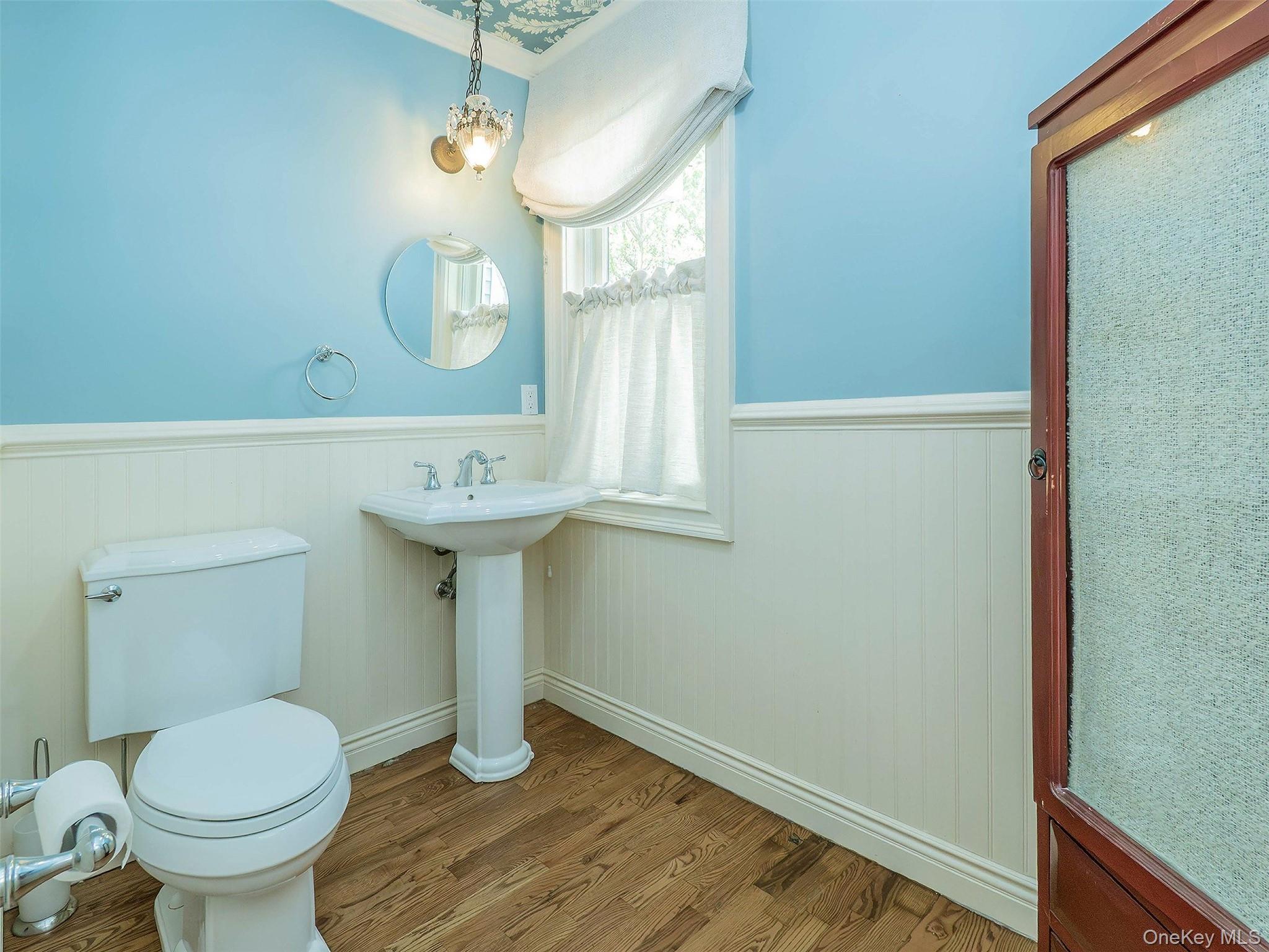 21 Marwood Road North Port Washington, NY 11050 - Photo 16 of 35 a bathroom with a sink a toilet and a mirror