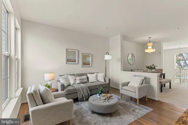 a living room with furniture and a couch