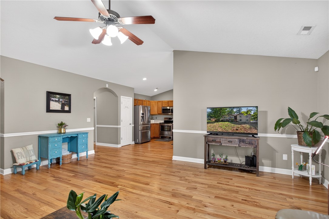 151 Towne Creek Trail Anderson, SC 29621 - Photo 5 of 49 Hardwood floors stretch across this inviting living area, open to a well-appointed kitchen.