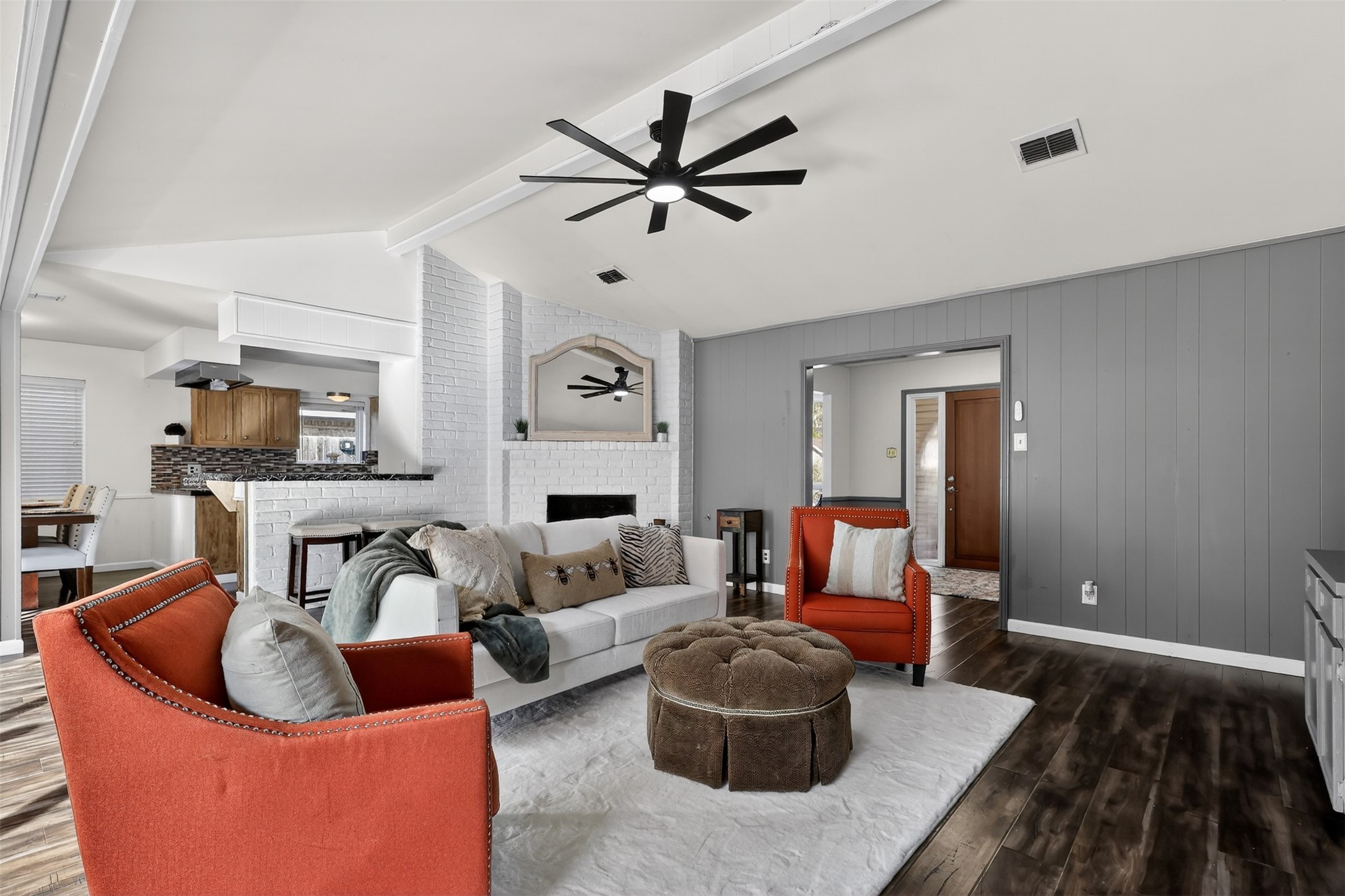 2519 Anniston Drive Houston, TX 77080 - Photo 15 of 39 a living room with furniture and a wooden floor