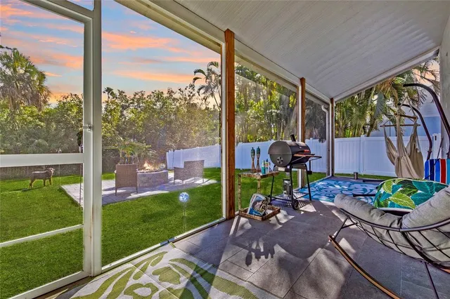 a view of an outdoor sitting area
