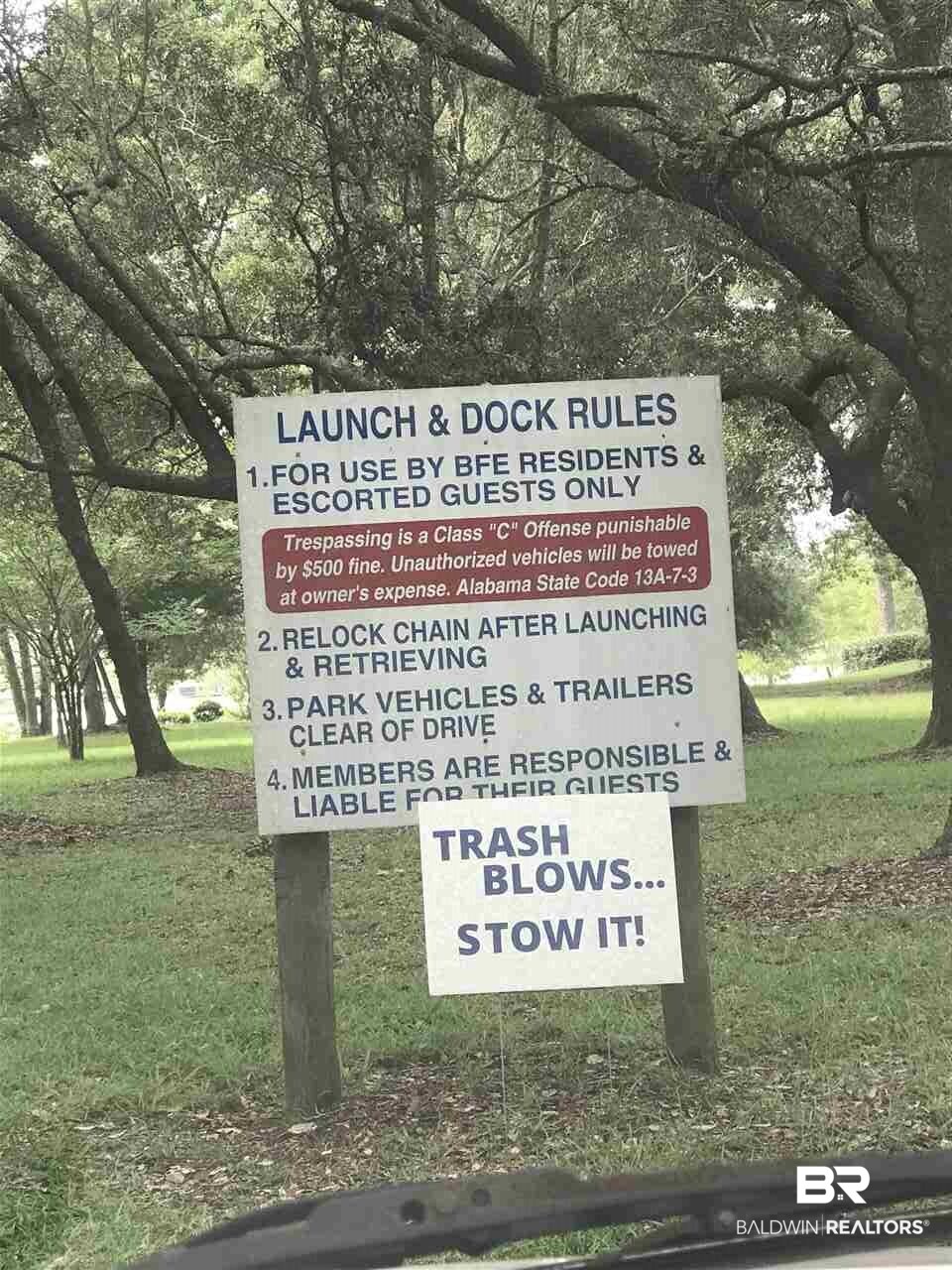 8901 Bay View Drive Foley, AL 36535 - Photo 30 of 30 Rules for boat launch and pier.