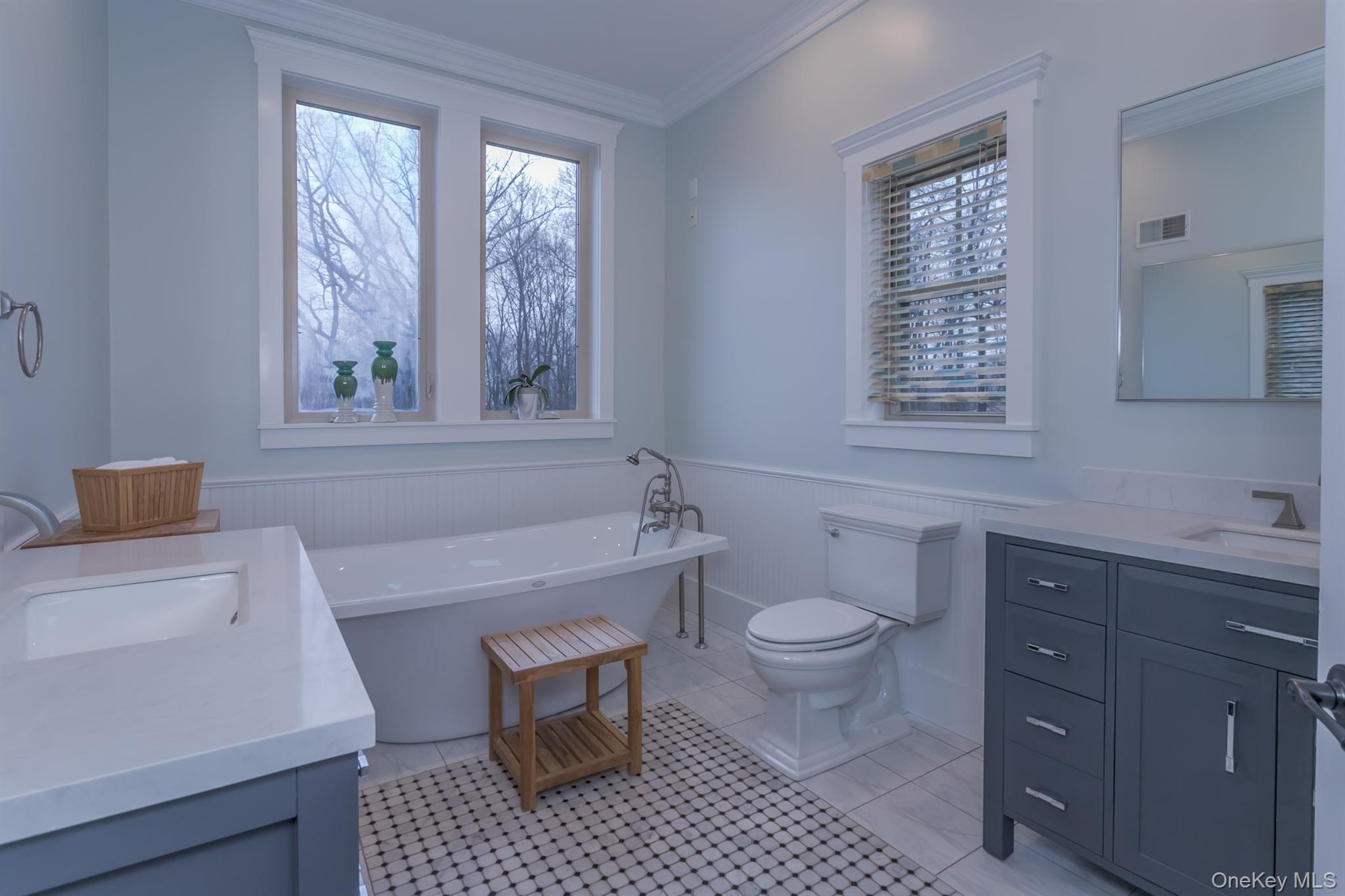 1 Peck Ridge Road Warwick, NY 10990 - Photo 17 of 50 a bathroom with a sink toilet vanity and tub
