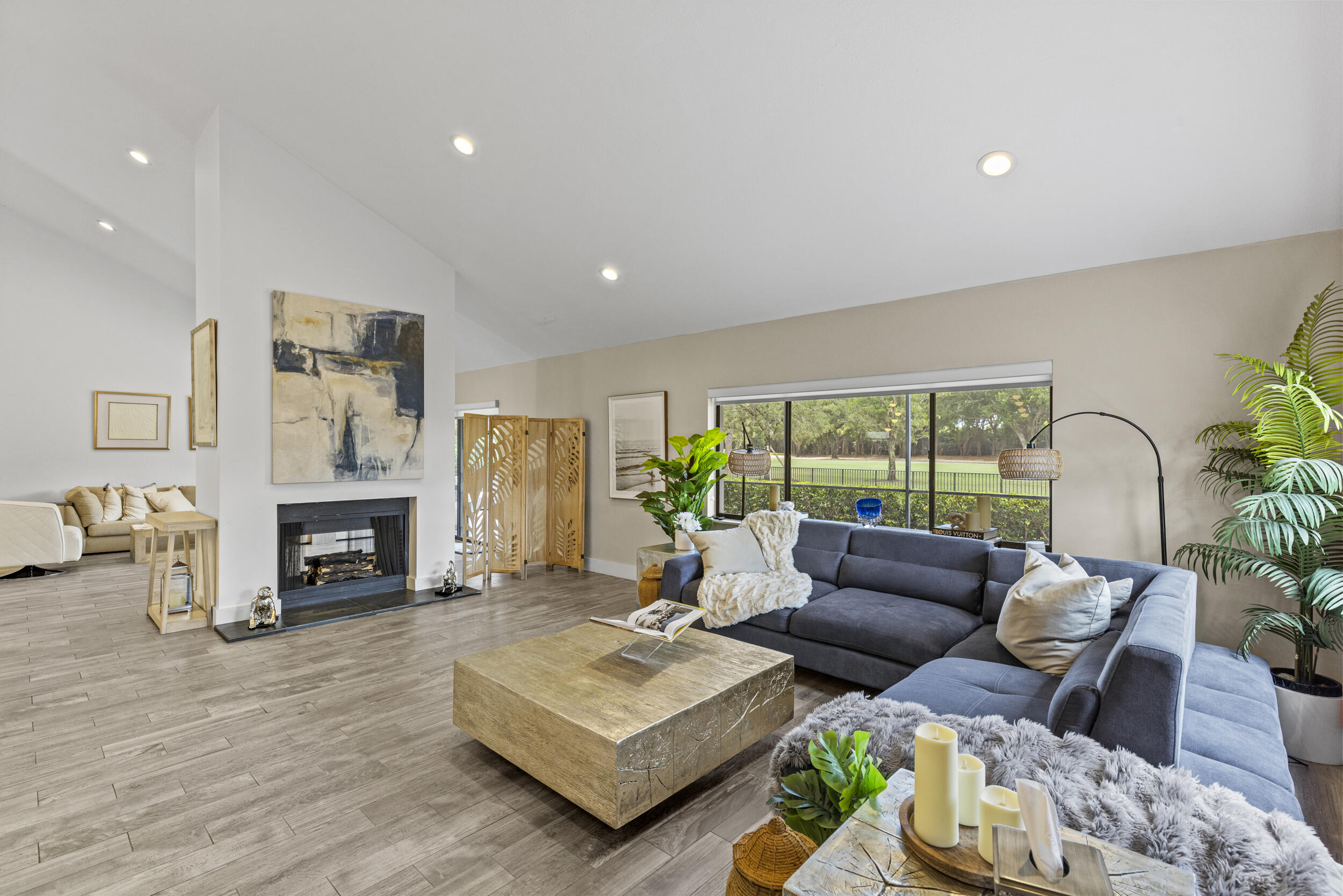 10718 Boca Woods Lane Boca Raton, FL 33428 - Photo 98 of 98 a living room with fireplace furniture and a fireplace