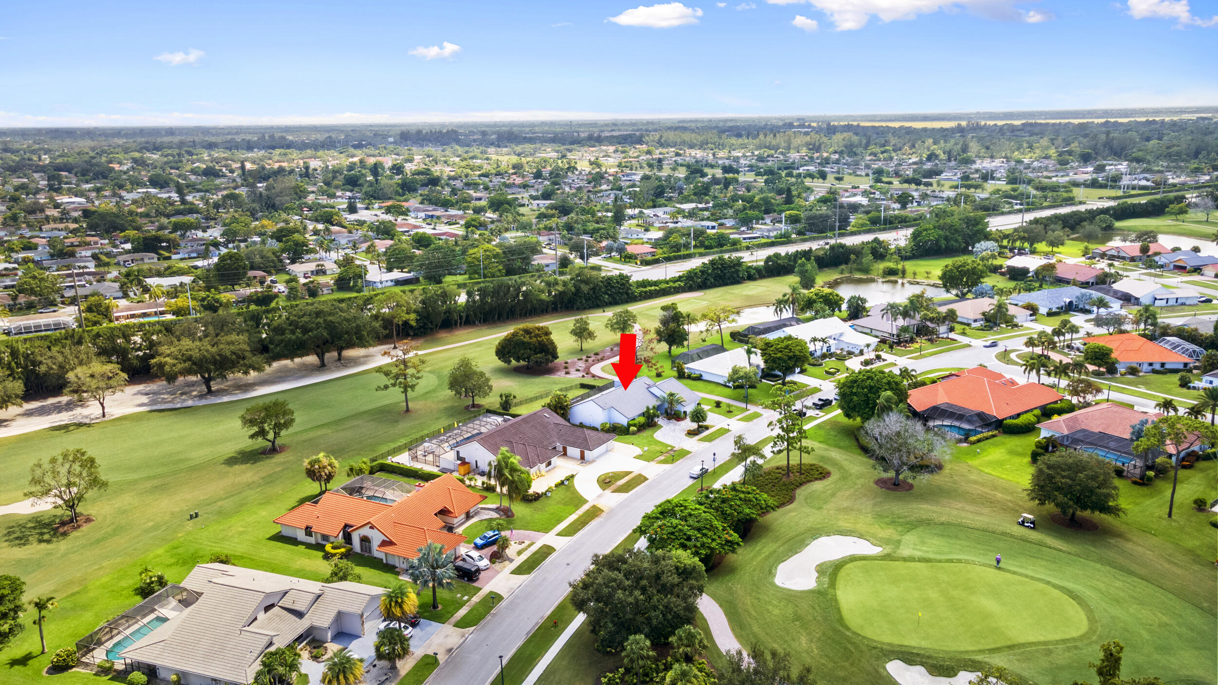 10718 Boca Woods Lane Boca Raton, FL 33428 - Photo 77 of 98 an aerial view of residential houses with outdoor space
