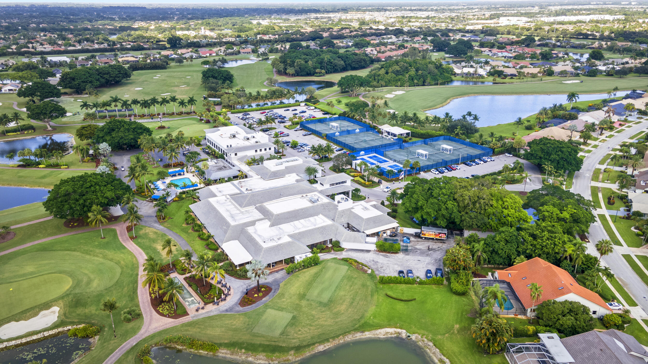 10718 Boca Woods Lane Boca Raton, FL 33428 - Photo 79 of 98 an aerial view of lake residential houses with outdoor space and swimming pool