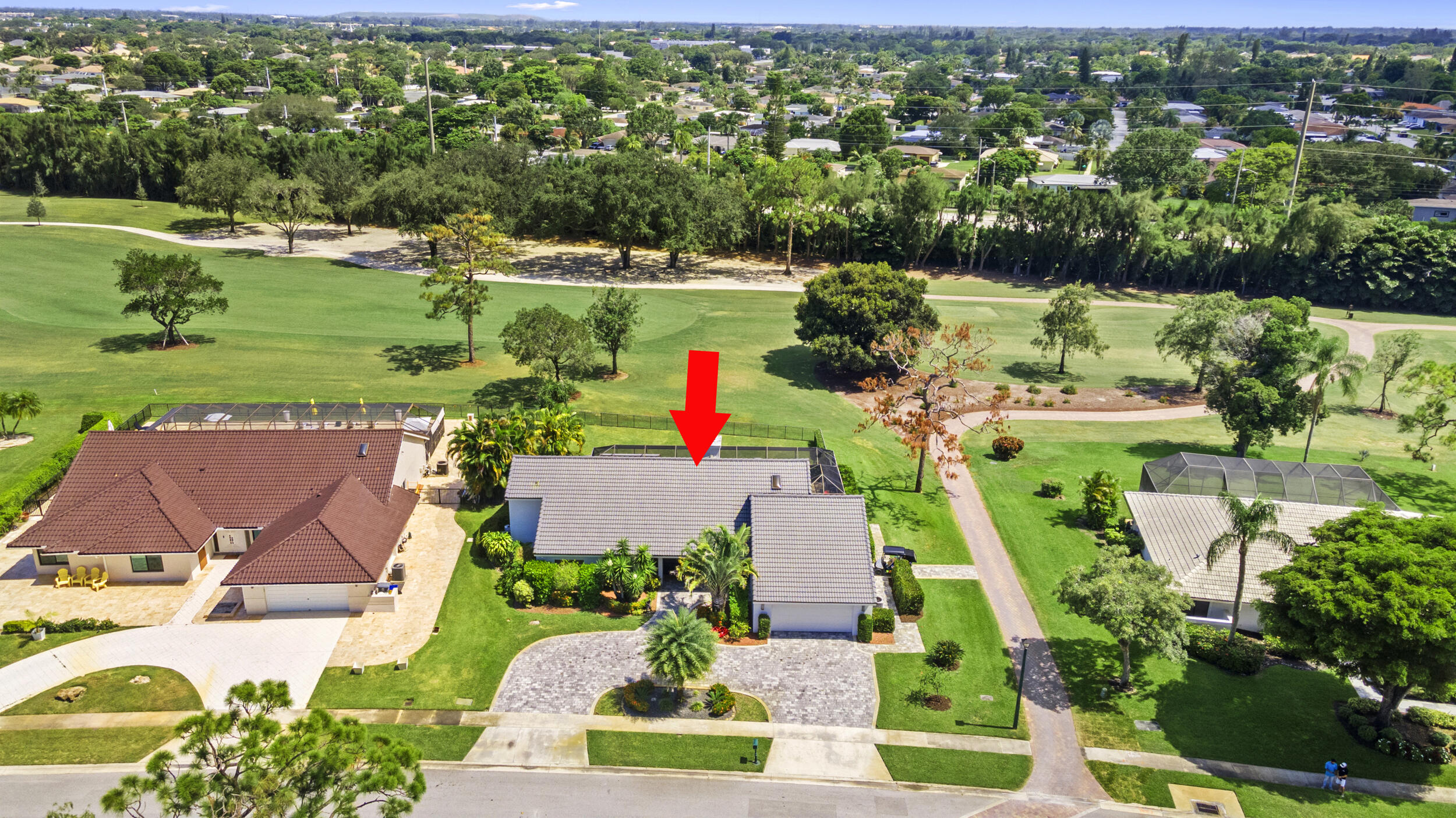 10718 Boca Woods Lane Boca Raton, FL 33428 - Photo 88 of 98 an aerial view of a house with a yard lake view and mountain view