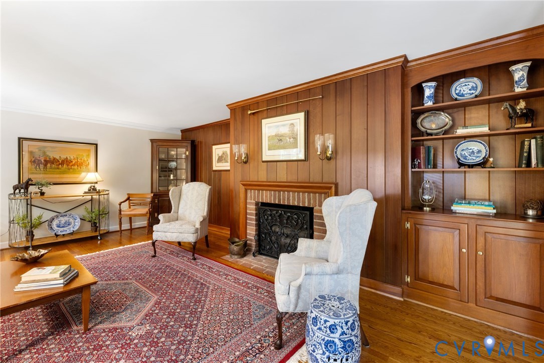 102 Raven Rock Road Henrico, VA 23229 - Photo 14 of 51 The Handsome paneled Fireplace Wall is flanked by