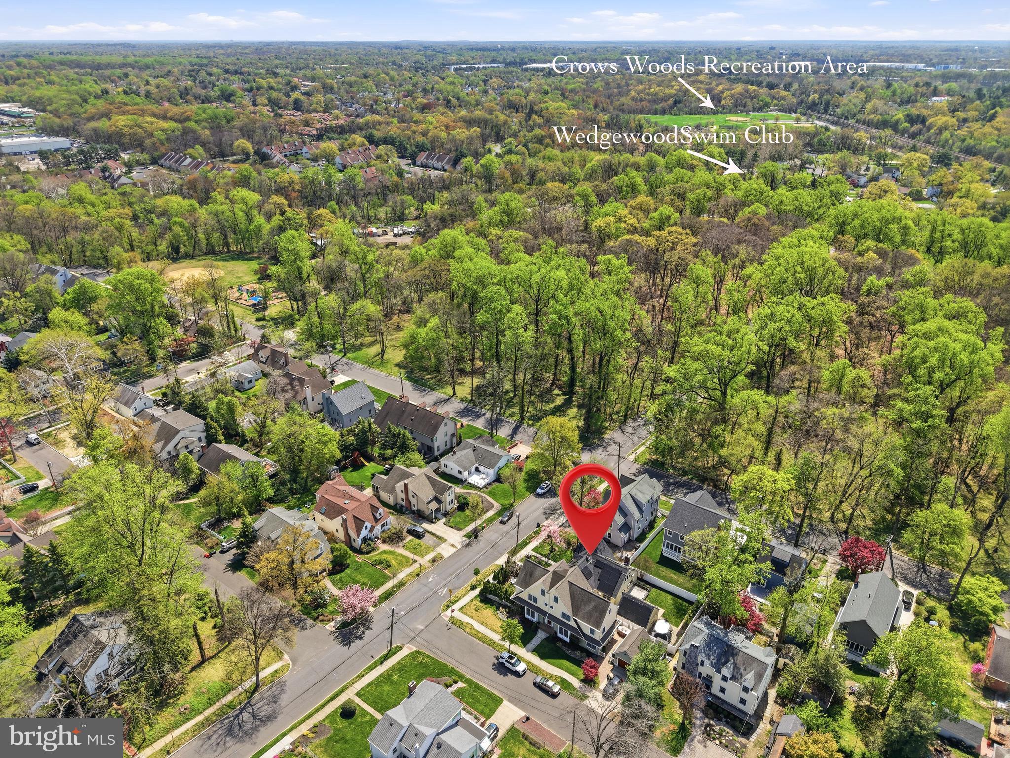 404 Centre Street Haddonfield, NJ 08033 - Photo 35 of 38 an aerial view of residential houses with outdoor space