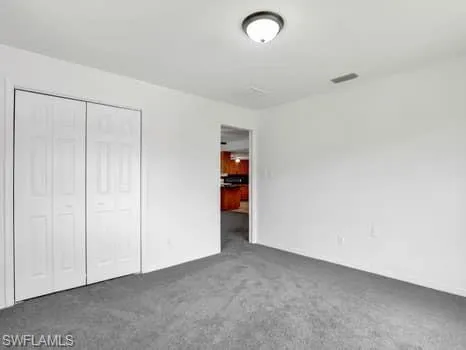 an empty room with an entryway