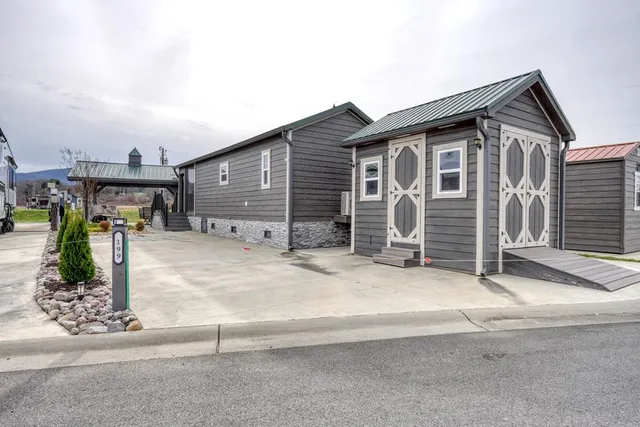 a view of a house with garage