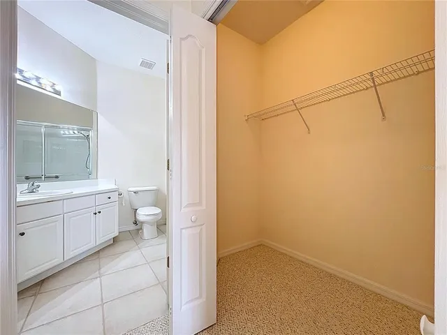 a view of a lake with a city