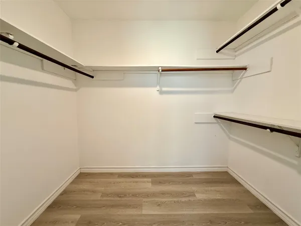 a view of small space with racks on the wall