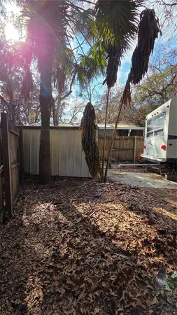 a backyard of a house