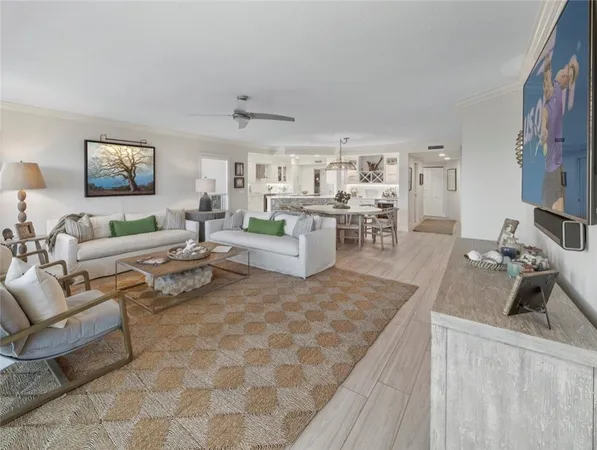a living room with furniture and a couch