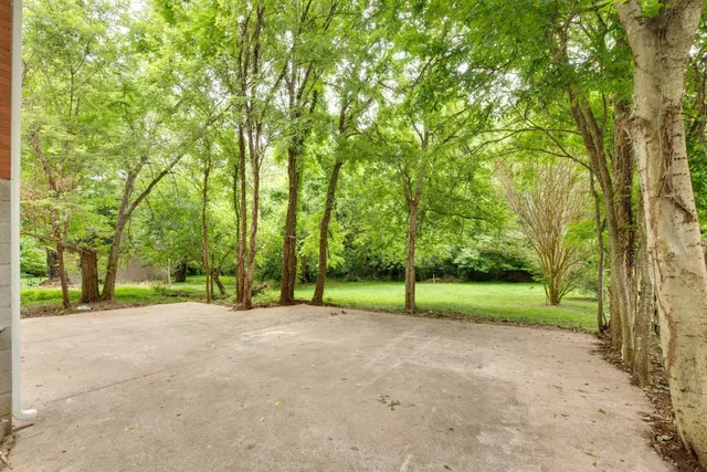 a view of outdoor space with deck and trees