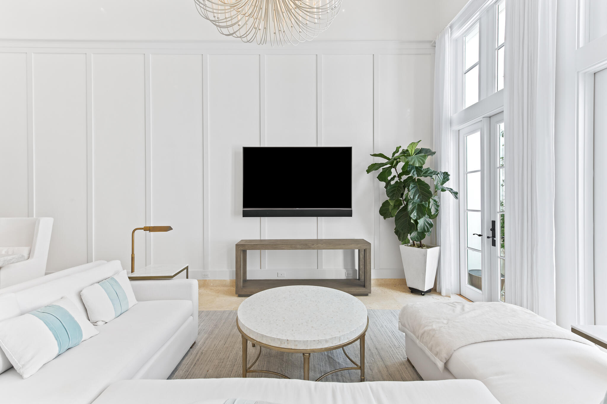 163 North Castle Harbour Dr Inlet Beach, Unit U38 Inlet Beach, FL 32461 - Photo 12 of 55 a living room with furniture a flat screen tv and a potted plant