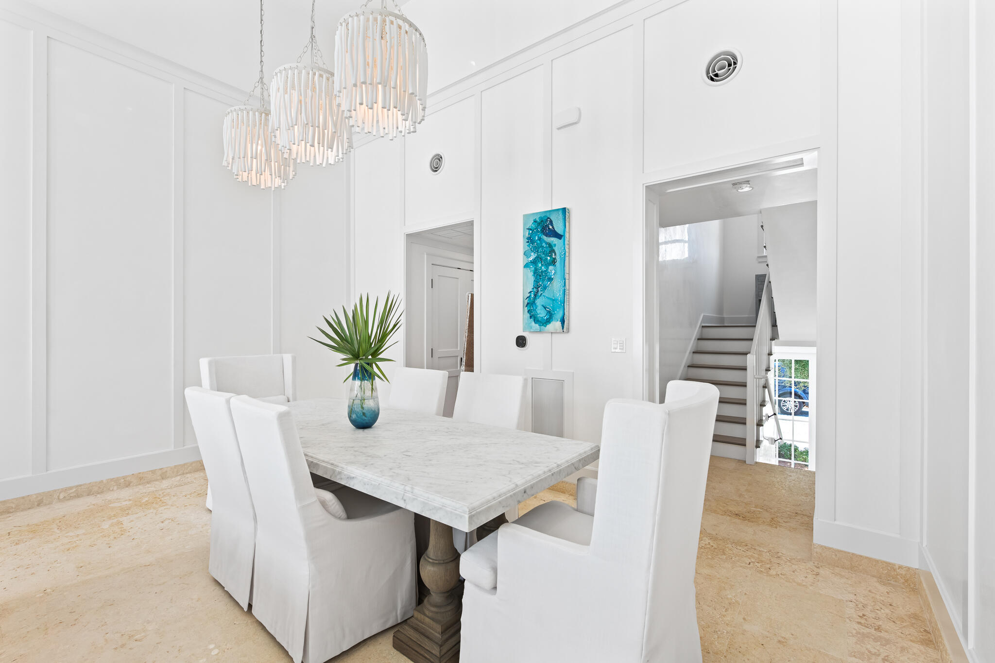 163 North Castle Harbour Dr Inlet Beach, Unit U38 Inlet Beach, FL 32461 - Photo 14 of 55 a view of a dining room with furniture wooden floor and chandelier