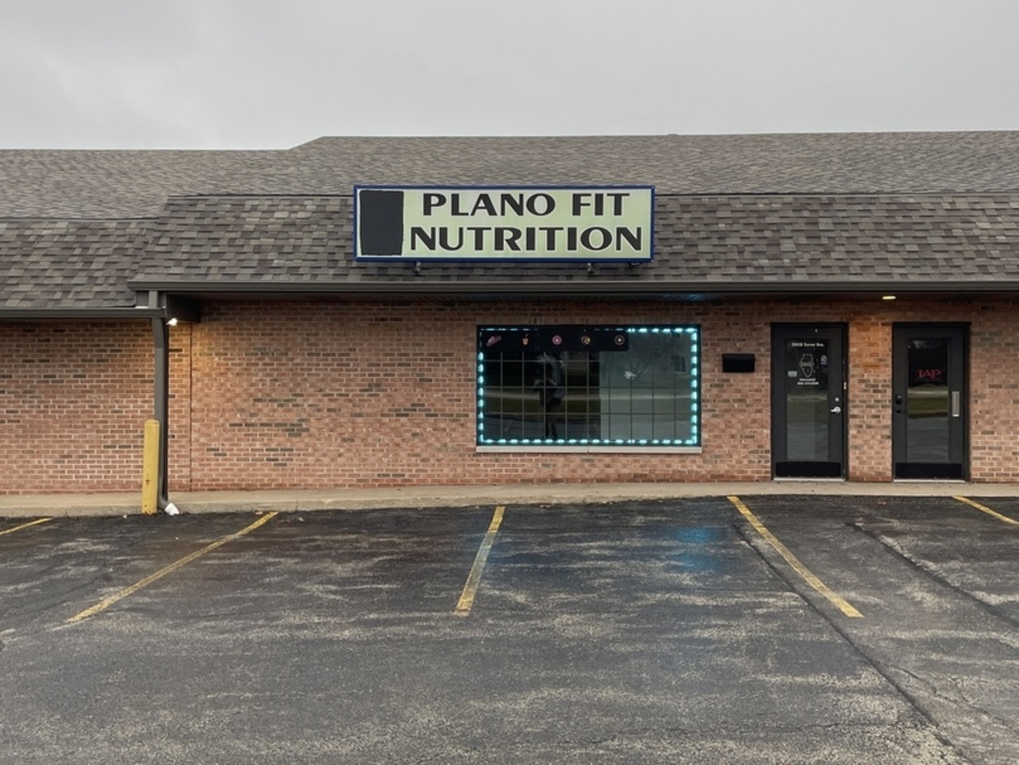 a front view of a building