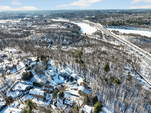 an aerial view of multiple house