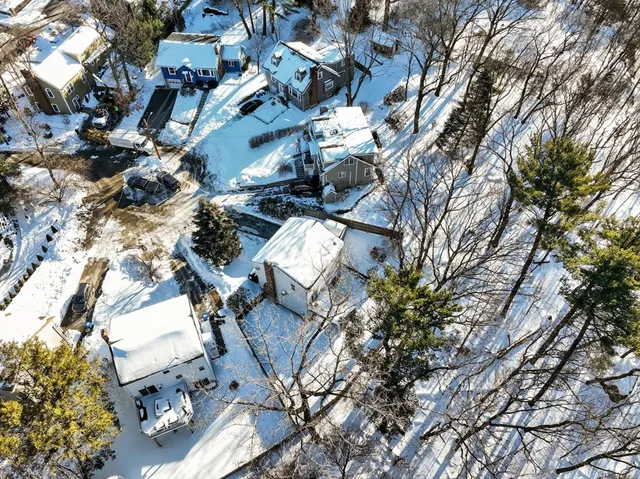 an aerial view of multiple house