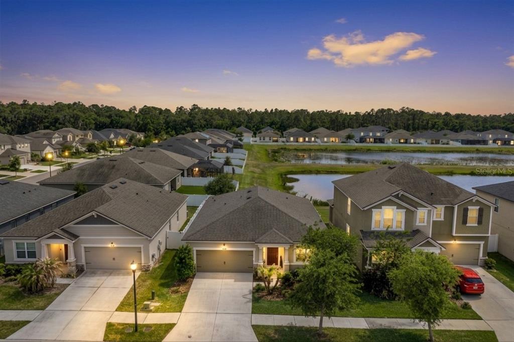 13229 Orca Sound Drive Riverview, FL 33579 - Photo 35 of 37 a view of a lake with a house in the background