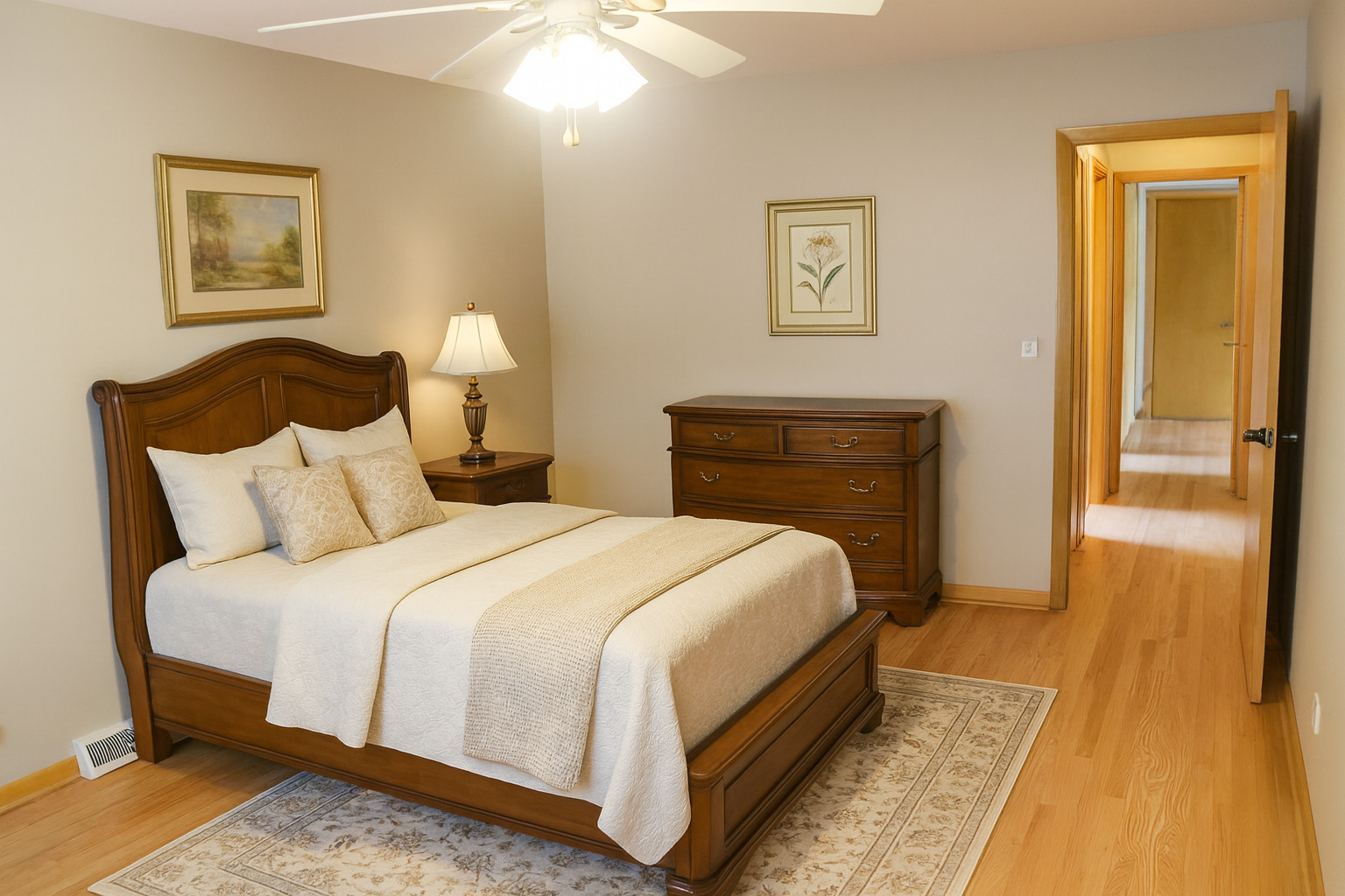 401 Dewey Avenue Evanston, IL 60202 - Photo 12 of 20 a bedroom with bed and a night stand