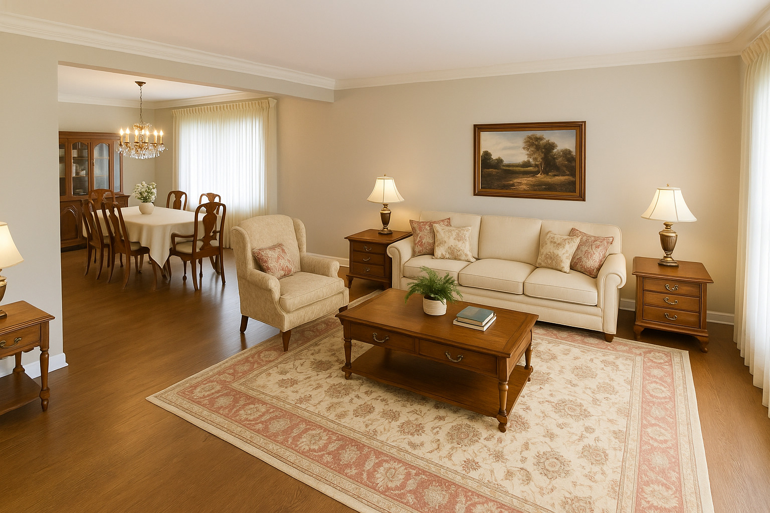 401 Dewey Avenue Evanston, IL 60202 - Photo 3 of 20 a living room with furniture a dining table and a lamp