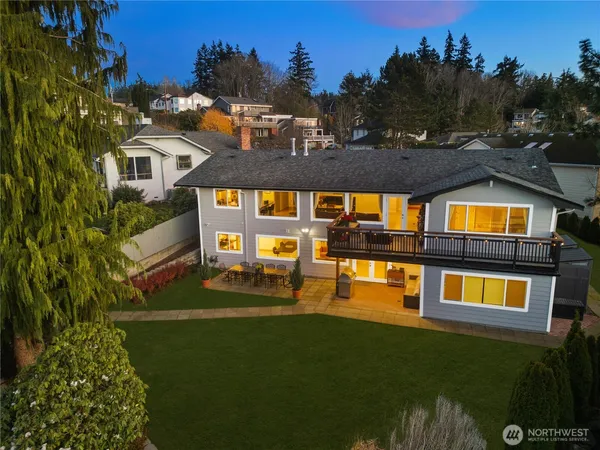 a view of swimming pool with a yard